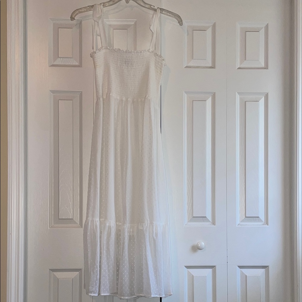 Kate Spade White Sleeveless Midi Dress